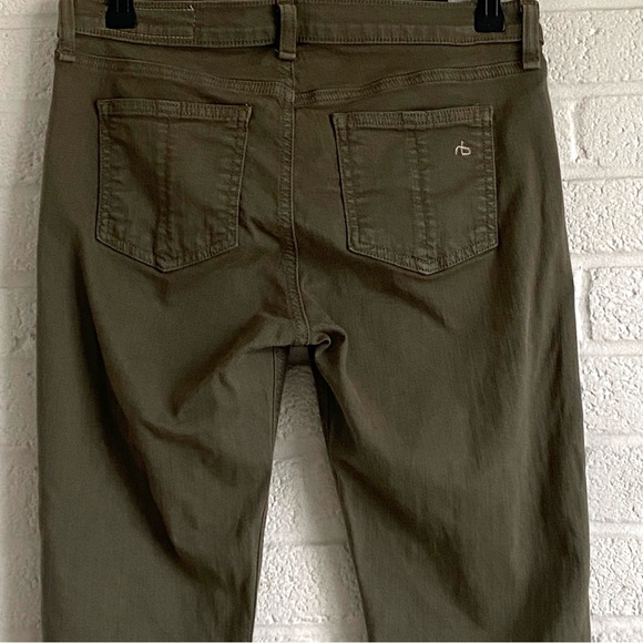 Rag & Bone Womens Leggings Skinny Jeans Army Green Sz 25 - Picture 1 of 12